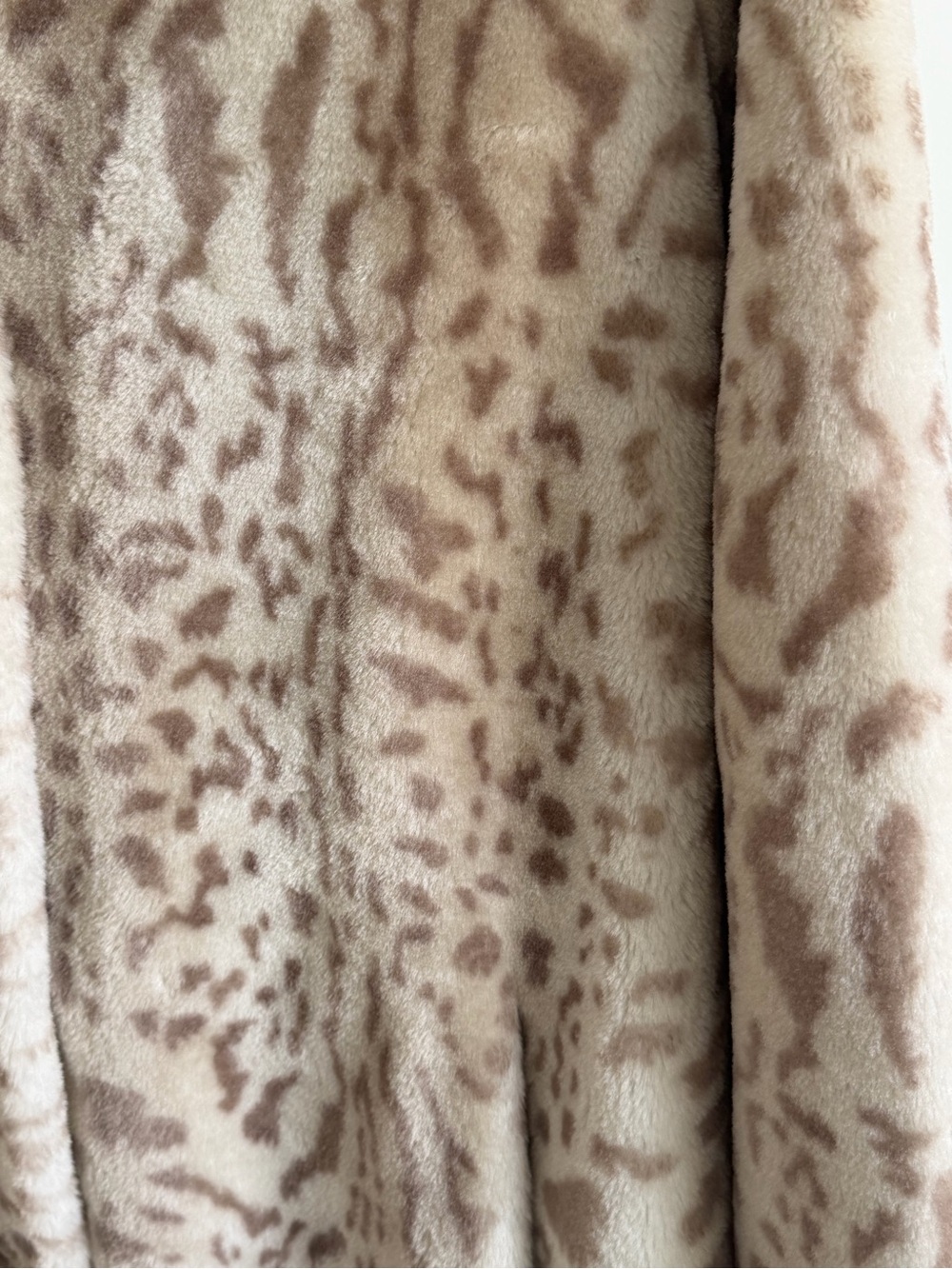 Dennis by Dennis Basso Faux Fur Animal Print Jacket Coat Women’s Medium Beige - Picture 6 of 14